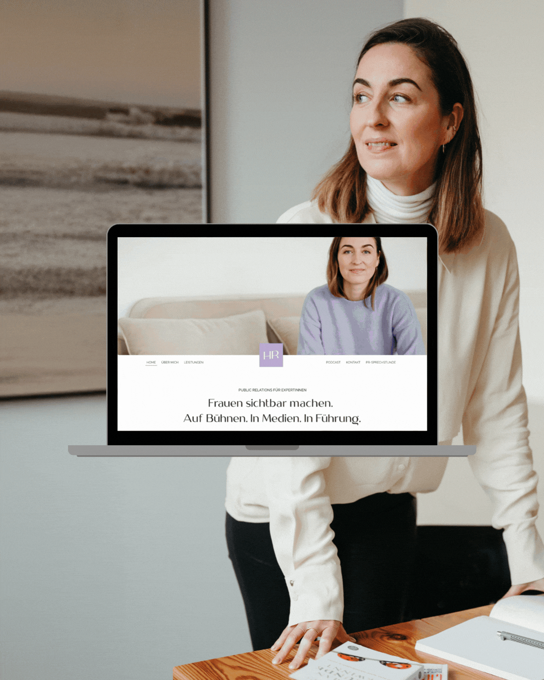 Website Henrike Redecker – Scrollansicht der Startseite