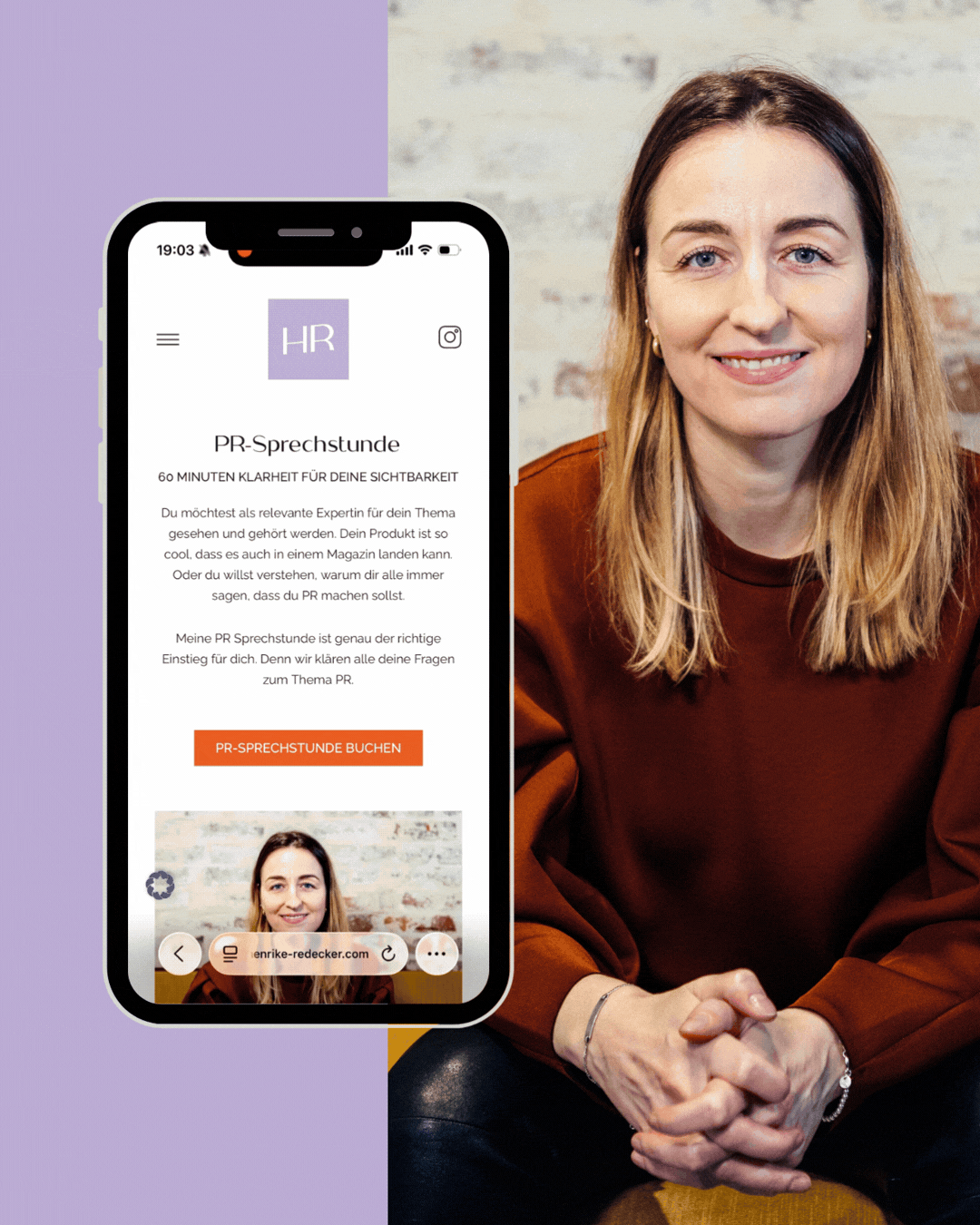 Responsive Webdesign Henrike Redecker – Unterseite PR Beratung