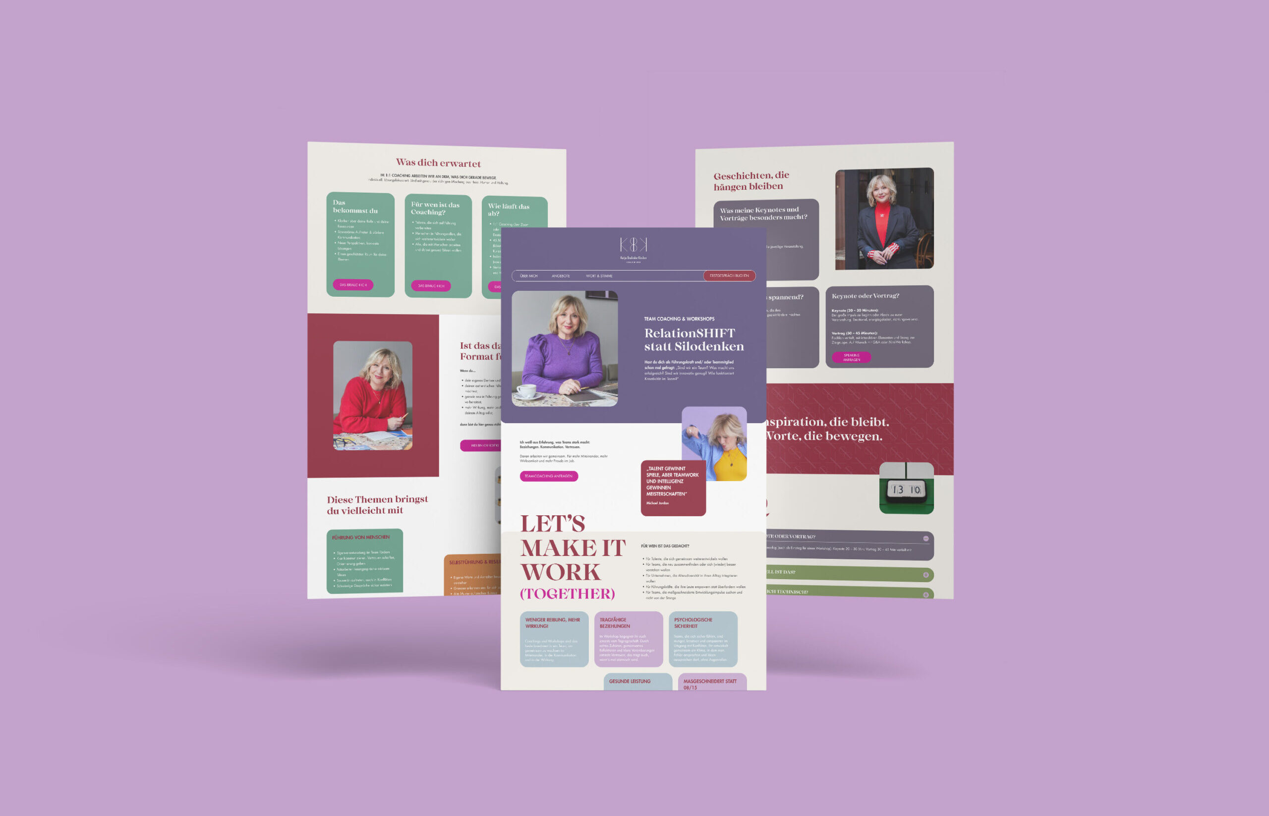 Webdesign für Leadership Coach – Seitenübersicht Katja Bruhnke-Kircher