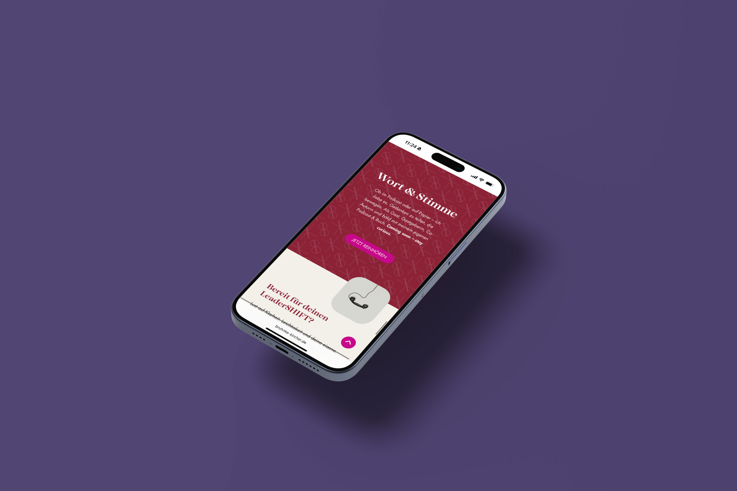 WordPress Website für Coach – responsive Darstellung auf dem Smartphone